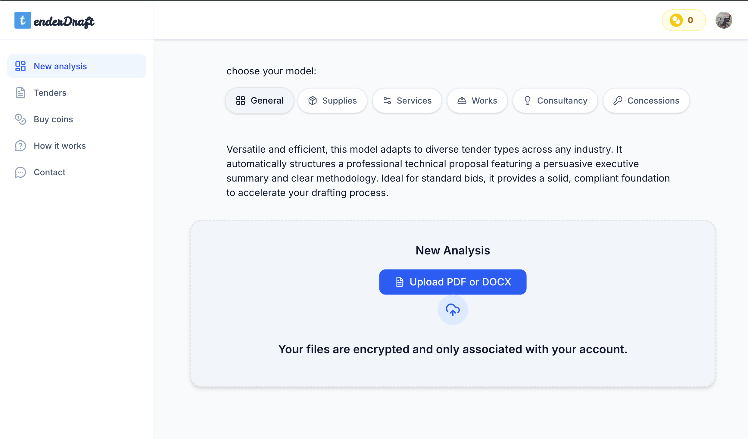 Importing requirements into TenderDraft